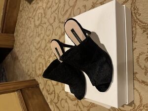Ava & Aiden Black Suede High Heels
